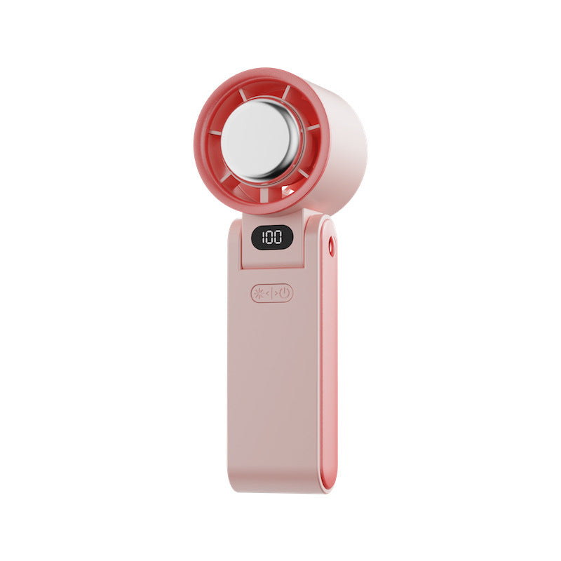 Handheld Turbine High-speed Fan Digital Display Portable Outdoor Halter Fan