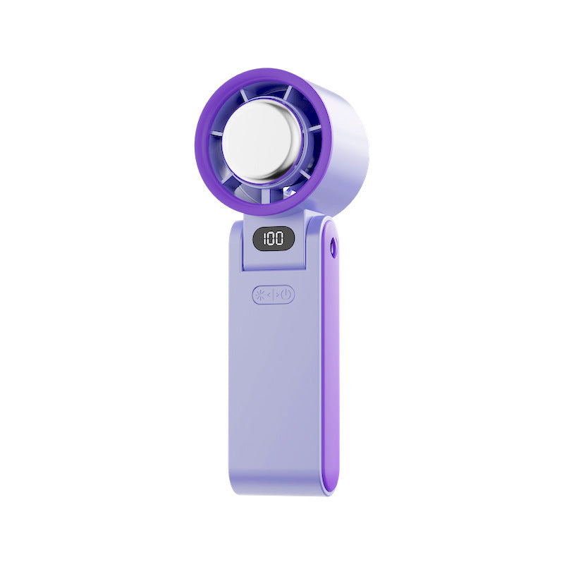 Handheld Turbine High-speed Fan Digital Display Portable Outdoor Halter Fan